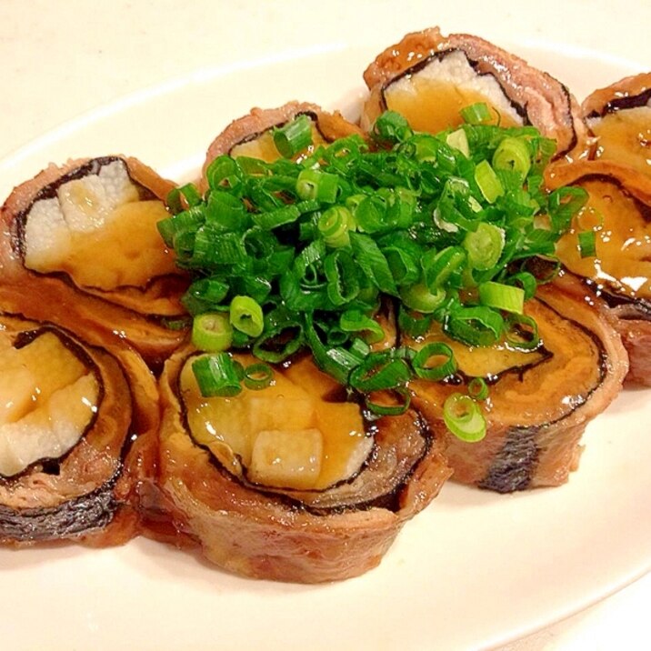 とろろ芋と海苔の豚肉ロール